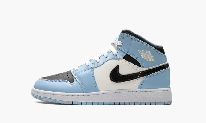Кроссовки Air Jordan 1 Mid GS «Ice Blue» lightBlue