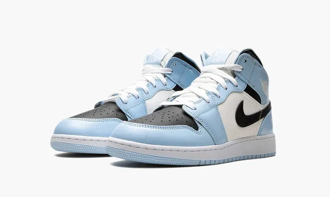 Кроссовки Air Jordan 1 Mid GS «Ice Blue» lightBlue