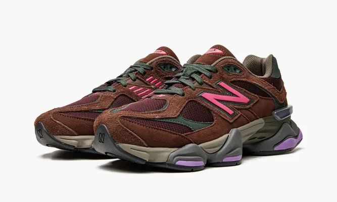 Кроссовки New Balance 9060 «Rich Oak / Burgundy» коричневый