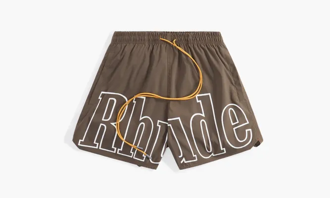 Одежда RHUDE Logo Swim Short «Dark Grey» коричневый