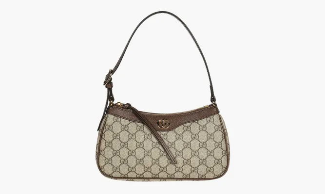 Сумки Gucci Ophidia Small Handbag «Beige And Ebony Gg Supreme Canvas» коричневый