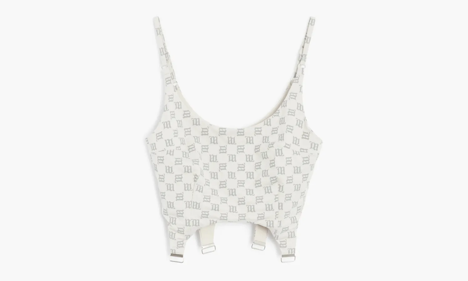 Misbhv Lingerie Monogram Reflective Spaghetti Top «Grey»