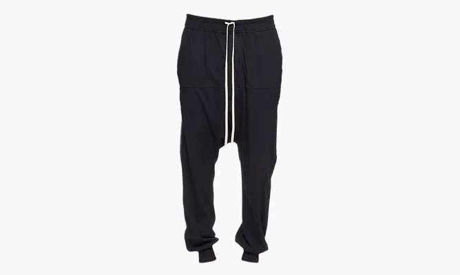 Одежда Rick Owens Drkshdw Prisoner Drawstring Trousers «Black» черный