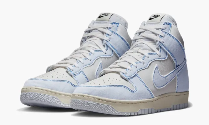 Кроссовки Nike Dunk High 1985 «Blue Denim» lightBlue