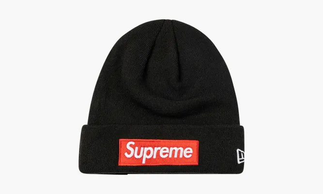 Аксессуары Nike Supreme New Era Box Logo Beanie Fw22 «Black» черный