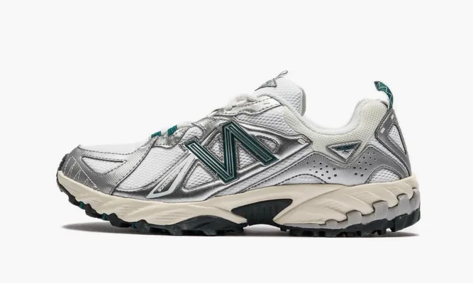 Кроссовки New Balance 610t «Silver Metallic Reflection Green» серый