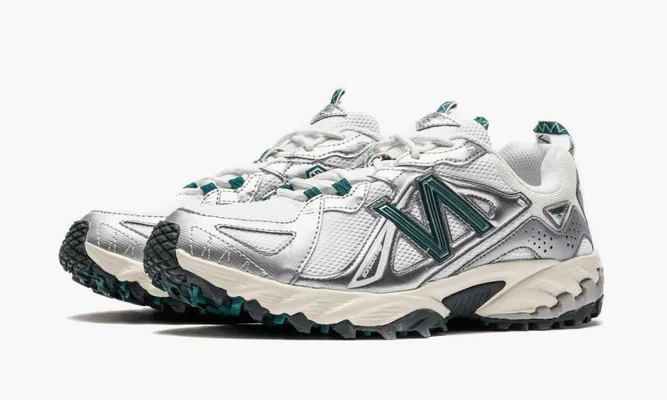 Кроссовки New Balance 610t «Silver Metallic Reflection Green» серый