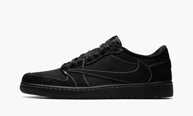 Кроссовки Air Jordan 1 Low OG SP «Travis Scott - Black Phantom» черный