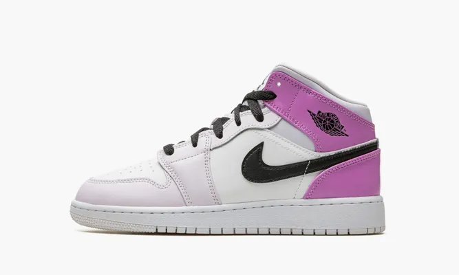 Кроссовки Air Jordan 1 Mid GS «Barely Grape» розовый