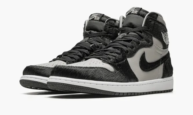 Кроссовки Air Jordan 1 Retro High OG WMNS «Medium Grey» серый,черный