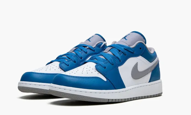 Кроссовки Air Jordan 1 Low GS «True Blue» синий