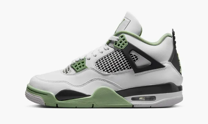 Кроссовки Air Jordan 4 Retro WMNS «Seafoam» зеленый