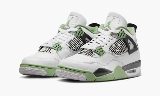 Кроссовки Air Jordan 4 Retro WMNS «Seafoam» зеленый