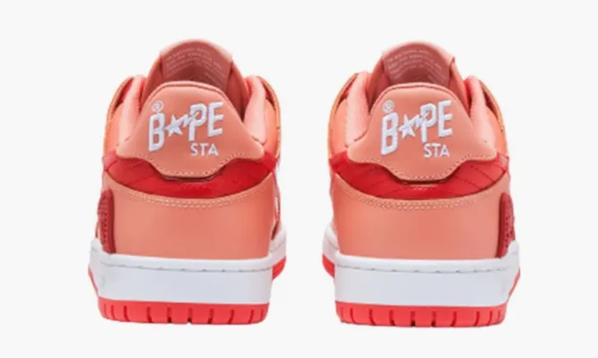 Кроссовки A Bathing Ape BAPE SK8 Sta «Red Gradation» красный,розовый