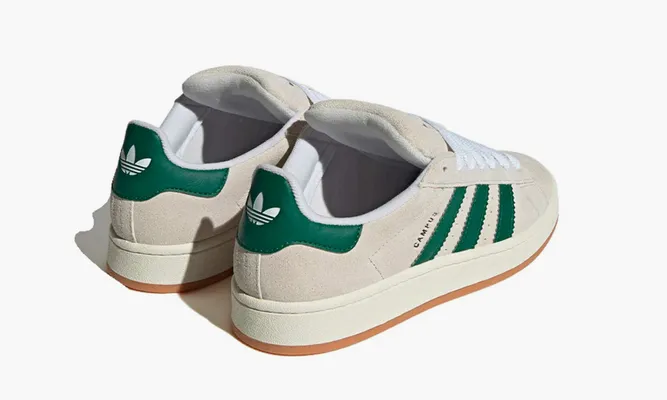 Кроссовки Adidas Campus 00s «Crystal White Dark Green» бежевый