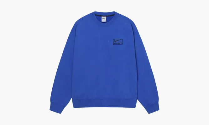 Одежда Nike X Stussy Acid Wash Crew Fleece «Blue» синий