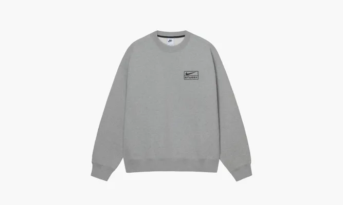 Одежда Nike X Stussy Crew Fleece «Grey» серый