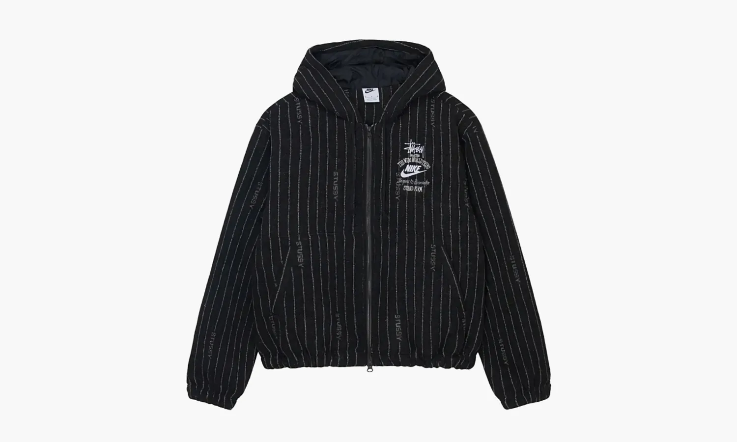 Nike X Stussy Striped Wool Jacket «Black»