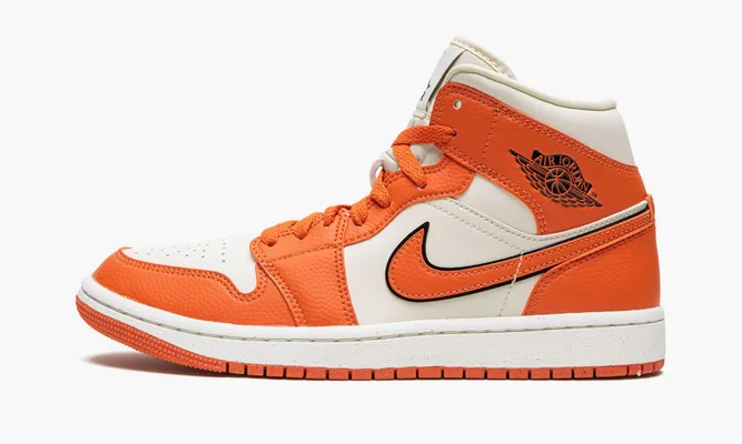 Кроссовки Air Jordan 1 Mid SE WMNS «Sport Spice» оранжевый