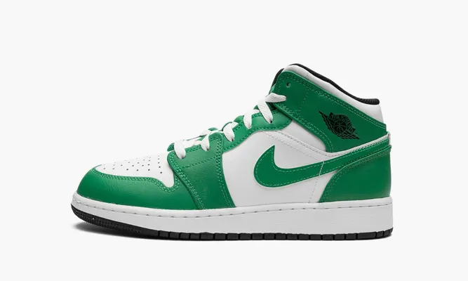 Кроссовки Air Jordan 1 Mid GS «Lucky Green» зеленый
