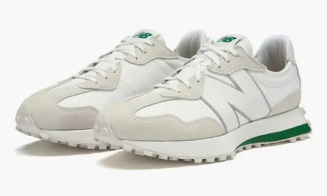 Кроссовки New Balance 327 «White Succulent Green» кремовый