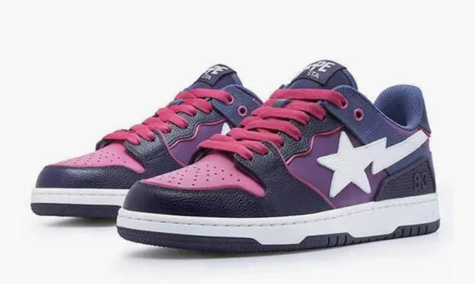 Кроссовки A Bathing Ape BAPE SK8 Sta «Purple White» фиолетовый