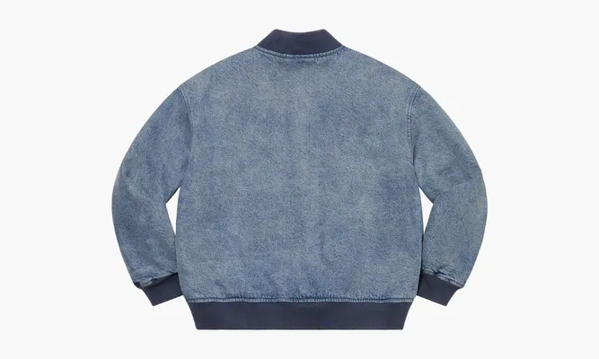 Одежда Supreme Washed Knockout Denim Varsity Jacket «Washed Blue» синий