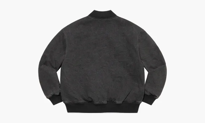 Одежда Supreme Washed Knockout Denim Varsity Jacket «Washed Black» черный