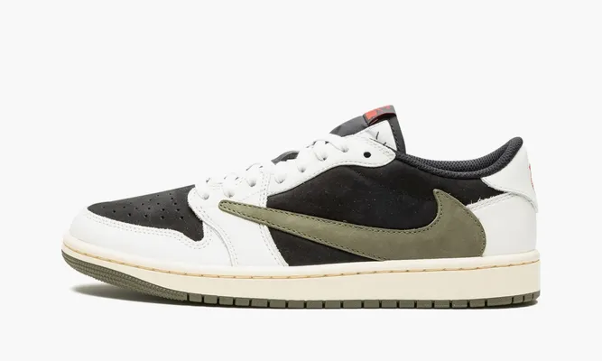 Кроссовки Air Jordan 1 Low OG SP WMNS «Travis Scott Olive» кремовый
