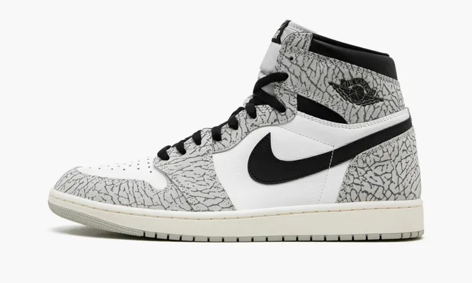 Кроссовки Air Jordan 1 Retro High OG «White Cement» серый,белый