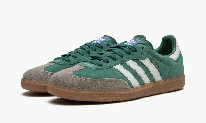 Кроссовки Adidas Samba OG «Collegiate Green Gum Grey Toe» зеленый