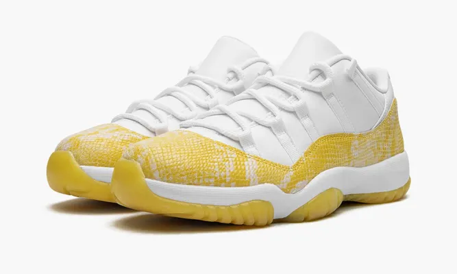 Для баскетбола Jordan 11 Retro Low WMNS «Yellow Snakeskin» желтый