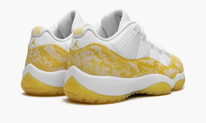 Для баскетбола Jordan 11 Retro Low WMNS «Yellow Snakeskin» желтый