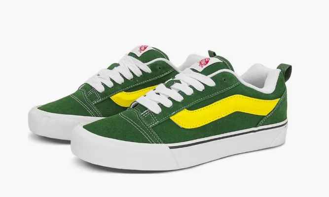Кроссовки Vans Knu Skool «Green Yellow» зеленый