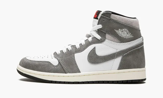 Кроссовки Air Jordan 1 High OG «Washed Black» серый,белый