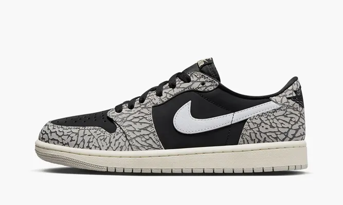 Кроссовки Air Jordan 1 Retro Low OG «Black Cement» серый,черный