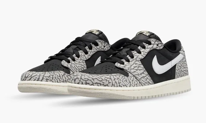 Кроссовки Air Jordan 1 Retro Low OG «Black Cement» серый,черный