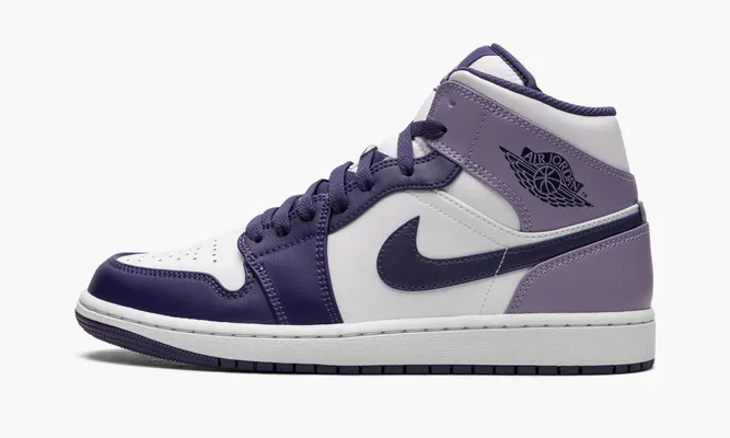 Кроссовки Air Jordan 1 Mid «Blueberry» фиолетовый