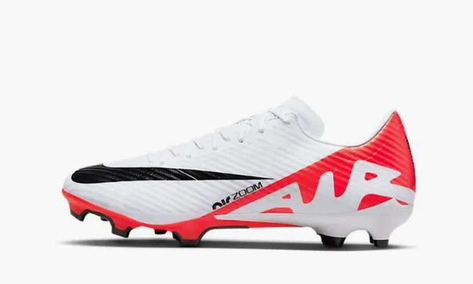 Для футбола Nike Zoom Vapor 15 Academy Fg / Mg «White Black Crimson» белый