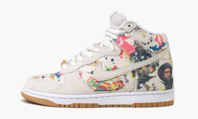 Кроссовки Nike SB Dunk High «Supreme Rammellzee» разноцветный