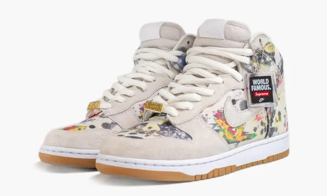 Кроссовки Nike SB Dunk High «Supreme Rammellzee» разноцветный