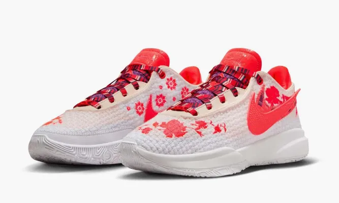 Для баскетбола Nike Lebron 20 Premium «Mimi Plange Ceremony» белый,оранжевый