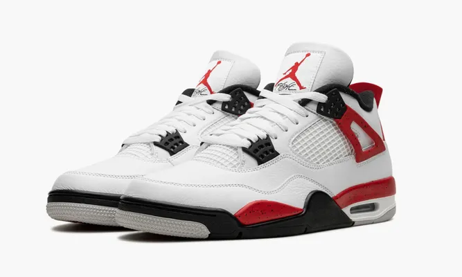 Кроссовки Air Jordan 4 Retro GS «Red Cement» белый