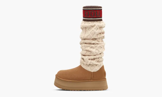 Обувь UGG Classic Sweater Letter Tall WMNS «Chestnut» коричневый