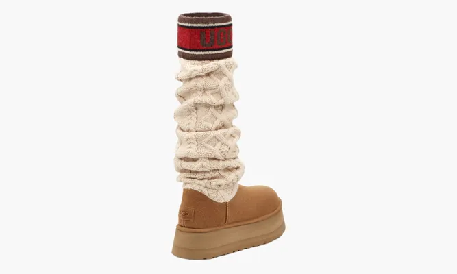 Обувь UGG Classic Sweater Letter Tall WMNS «Chestnut» коричневый
