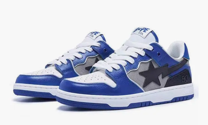 Кроссовки A Bathing Ape BAPE SK8 Sta «Blue Grey» синий