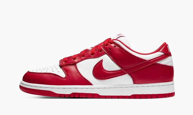 Кроссовки Nike Dunk Low «University Red» красный,белый