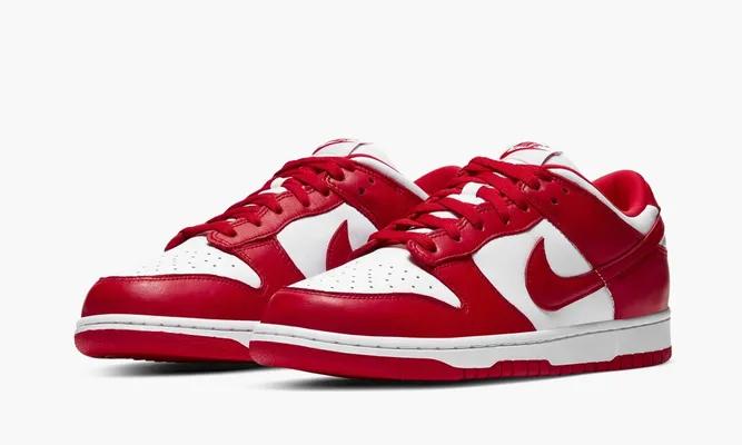 Кроссовки Nike Dunk Low «University Red» красный,белый