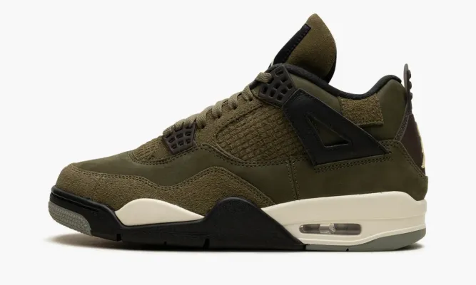 Кроссовки Air Jordan 4 Retro SE «Craft Medium Olive» зеленый