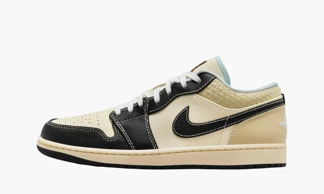 Кроссовки Air Jordan 1 Low SE «Coconut Milk Black» бежевый